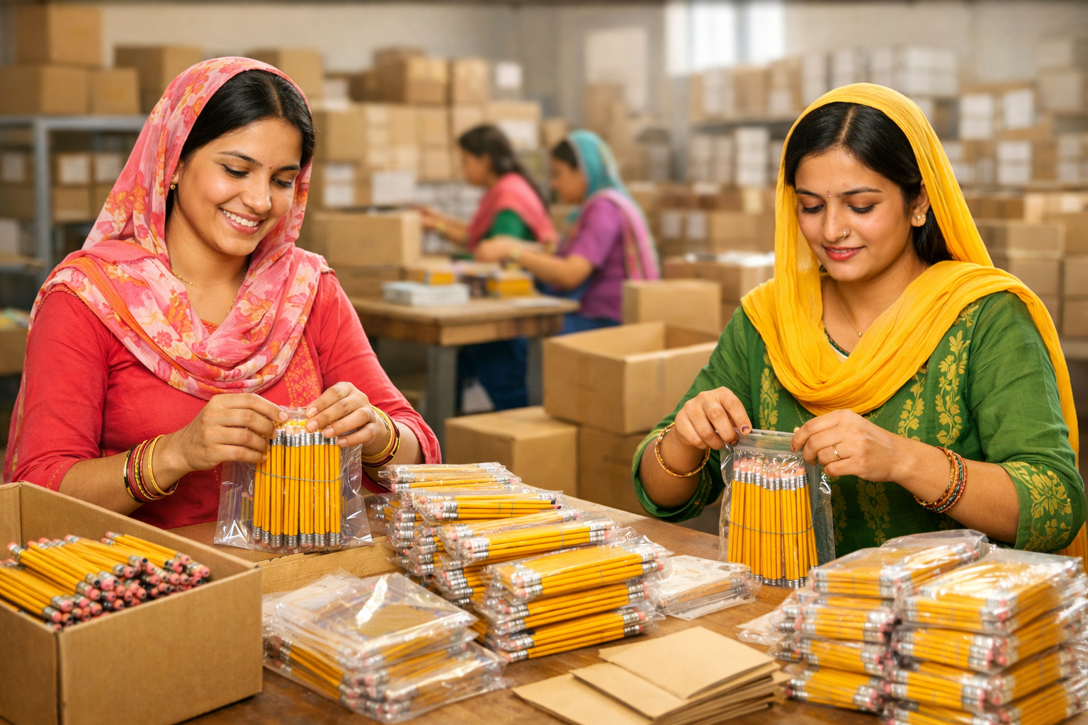 about pencil packing job